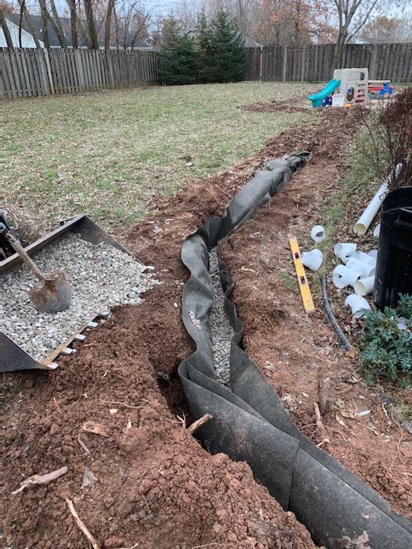 French Drain Tile installation Green Bay